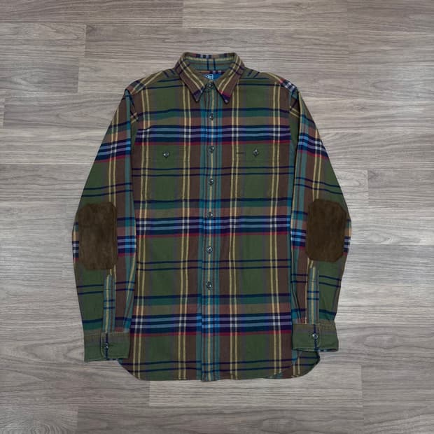 95 폴로랄프로렌 컨트리 체크 엘보우 패치셔츠