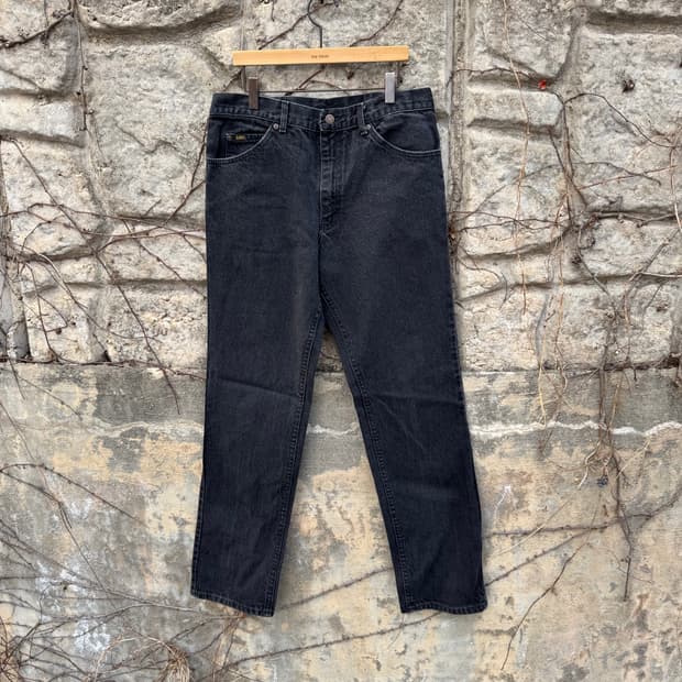 90s lee 빈티지 200 레귤러 스트레이트핏 블랙 데님 팬츠 블랙진