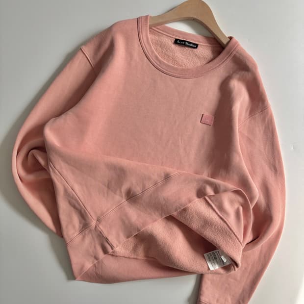 Acne Studios 아크네스튜디오 페어뷰 페이스 핑크 스웻셔츠