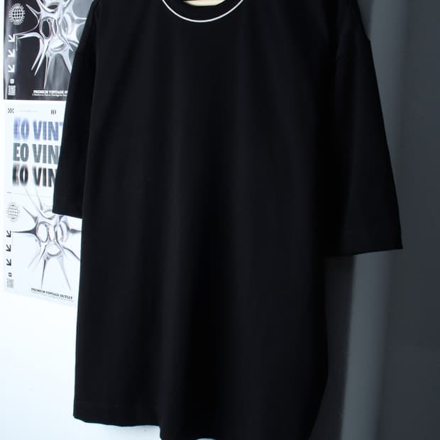 (XL-2XL) 일꼬르소 반팔 티셔츠 오버핏 블랙 표범 한정판-7BB7