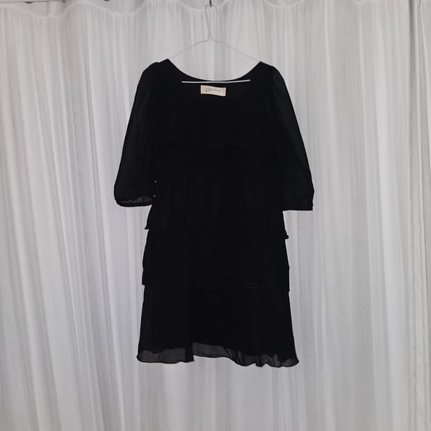 빔즈 캉캉 쉬폰 블랙 빈티지 원피스 니혼진 공겜여주 히메갸루