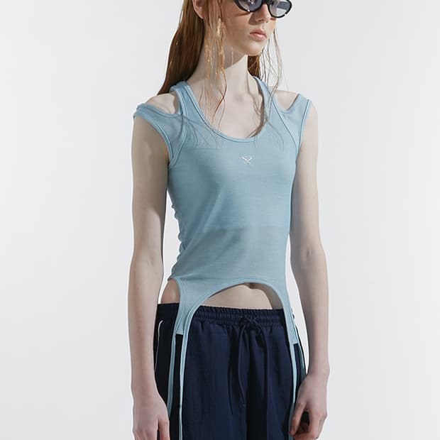 SAYSRA MASH LAYERED SLEEVELESS, SKY BLUE