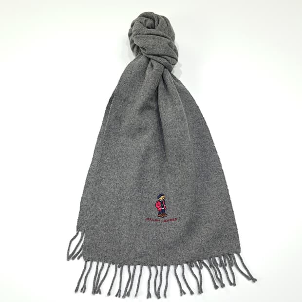 MX438 랄프 로렌 폴로베어 램스울 머플러