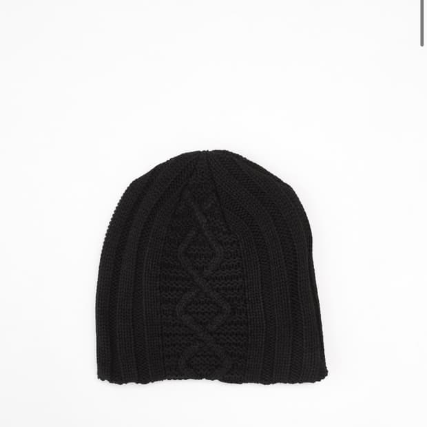해칭룸 Jacquard Big Beanie Black