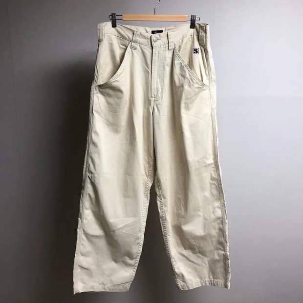 90s 스투시 와이드 코튼 팬츠 (34)