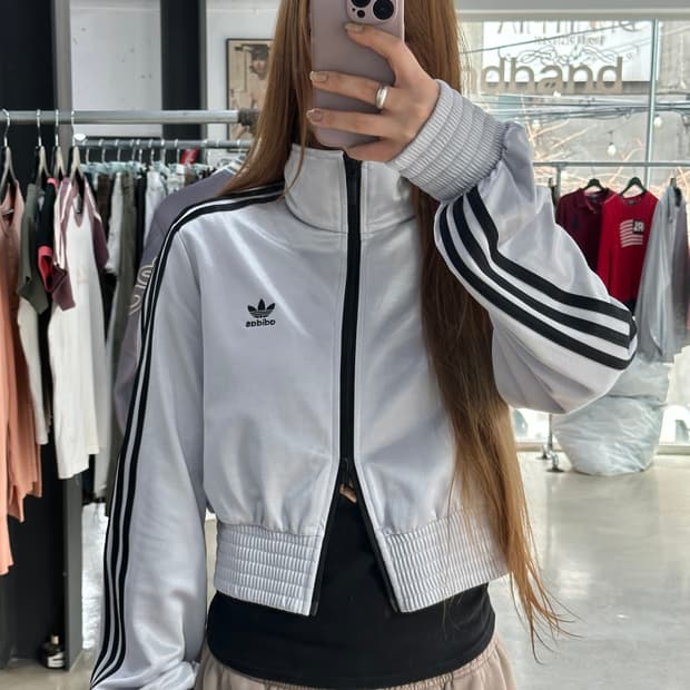 아디다스 하이샤인 실버 크롭 트랙탑 져지