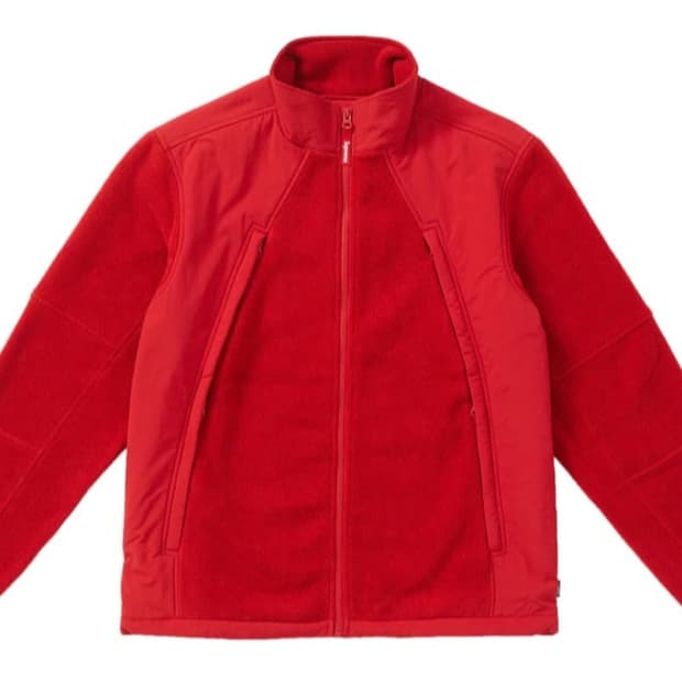 슈프림 18fw 폴라텍 집 업 자켓 S