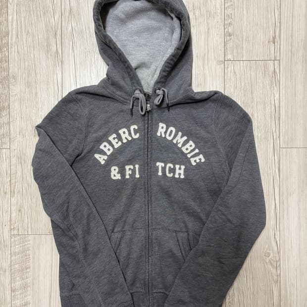 아베크롬비 딱붙핏 후드집업 그레이 s