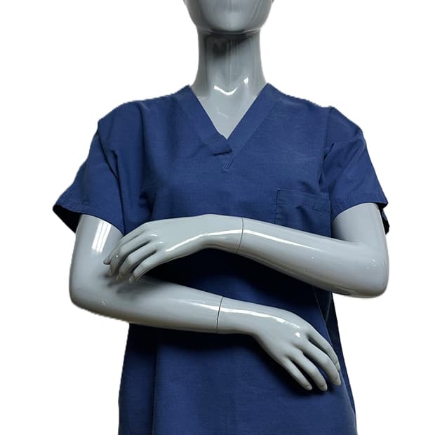 미국 미군 여군용 수술복 간호사 군의관 브이넥 반팔 티셔츠 (S)