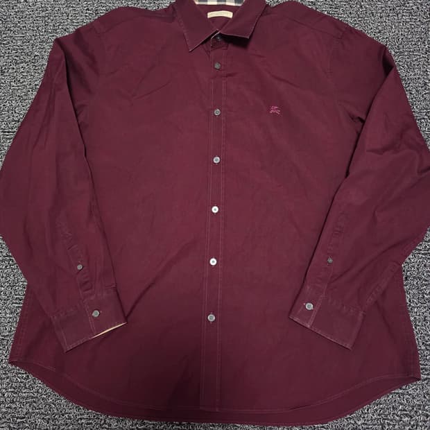 버버리 셔츠/2XL/버건디(6)