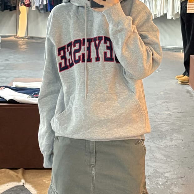 예스아이씨 빅로고 후드티