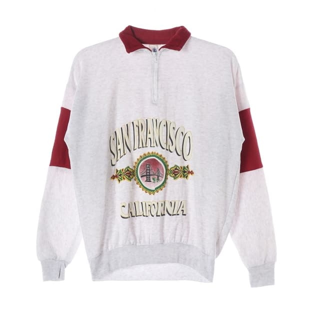 USA 빈티지 샌프란시스코 하프집업 맨투맨 L