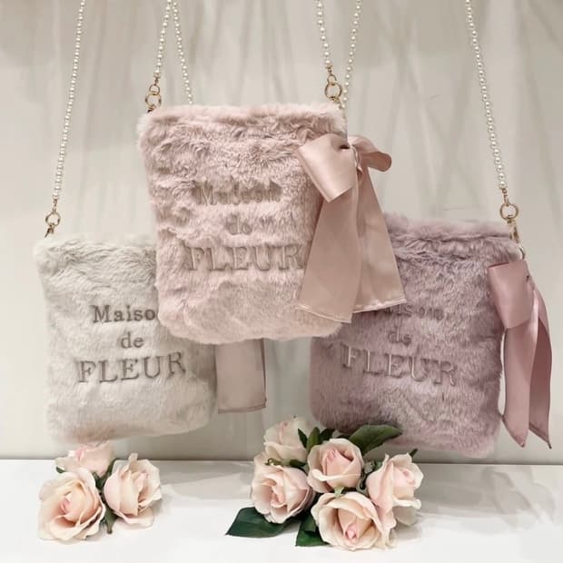 메종드플뢰르 퍼 진주백 핑크 스나계