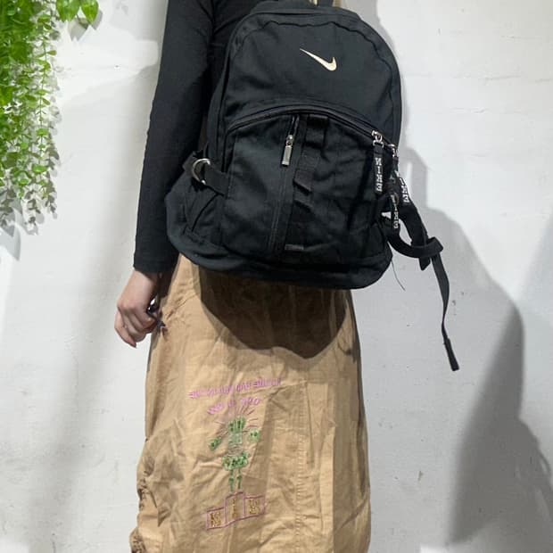 90s 나이키 블랙 미니 백팩 미드스우시 가방