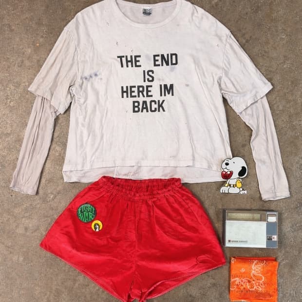 StandAlone 스탠드얼론 distressed 레이어드 티