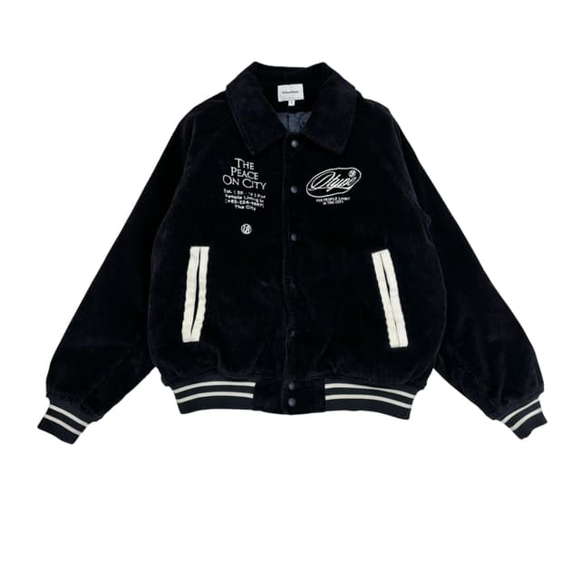 어반디타입 네이비 코듀로이 자켓