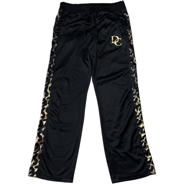 (이체시에눌) 일본 드레스캠프 핀터깔 블랙 골드 츄바 트레이닝 팬츠