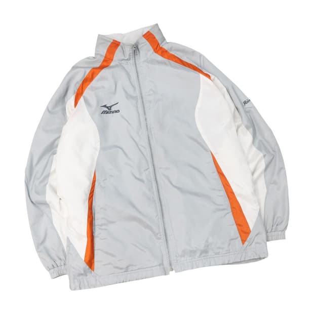 미즈노 빈티지 오렌지 배색 스포츠 윈드브레이커 (M)