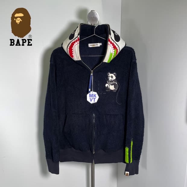 베이프 팬더 플리스 샤크 후드 자켓