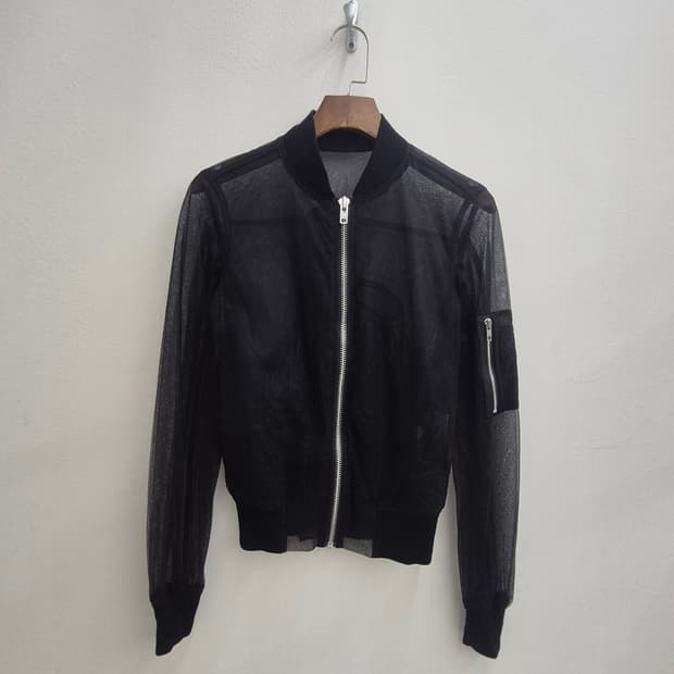 Rick Owens Sheer Tulle/Mesh Bomber Jacke
