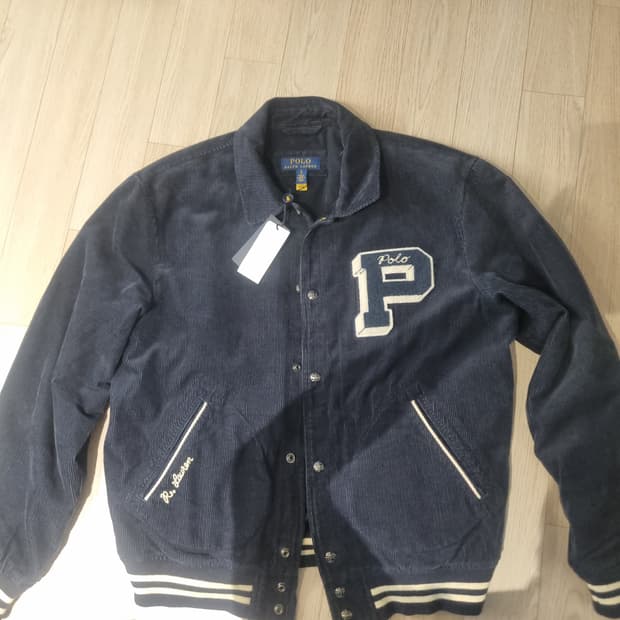 폴로 랄프로렌 코듀로이 레터맨 바시티 자켓 L 새제품