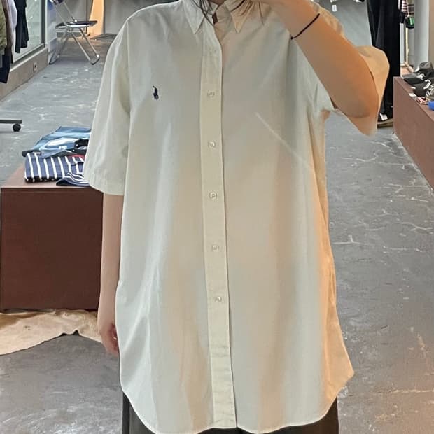 폴로 랄프로렌 화이트 반팔 셔츠 H2665