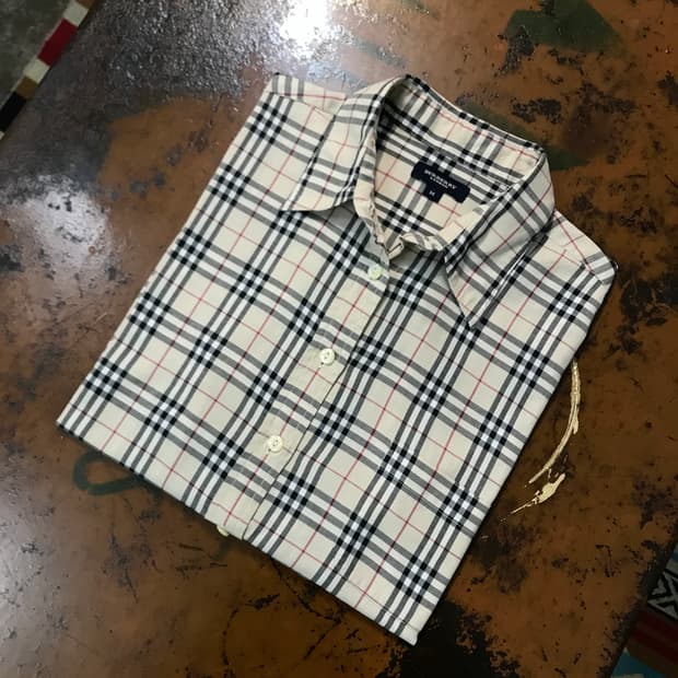 버버리 노바체크 셔츠 여성 55 