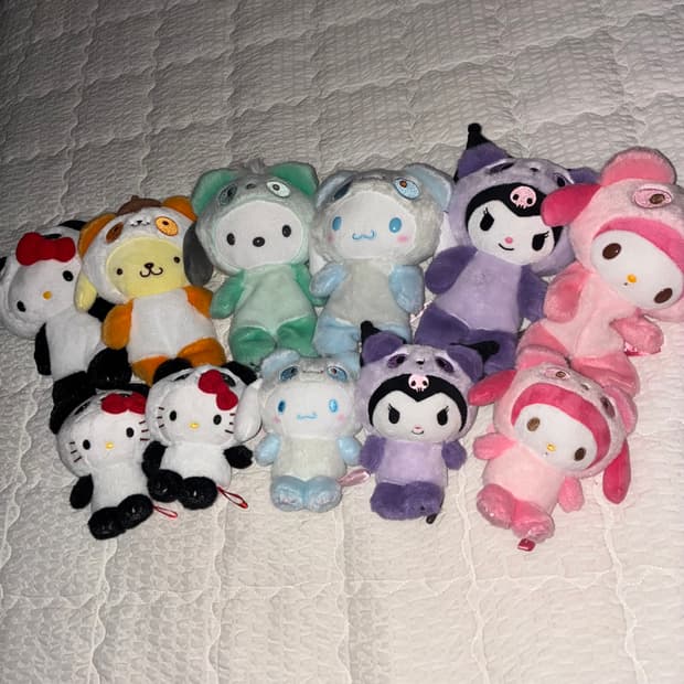 고전 산리오 우에노 판다 인형 세트