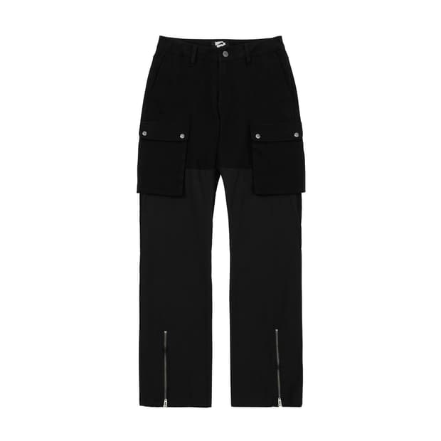 웰빙익스프레스 STRAIGHT CARGO PANTS BLACK