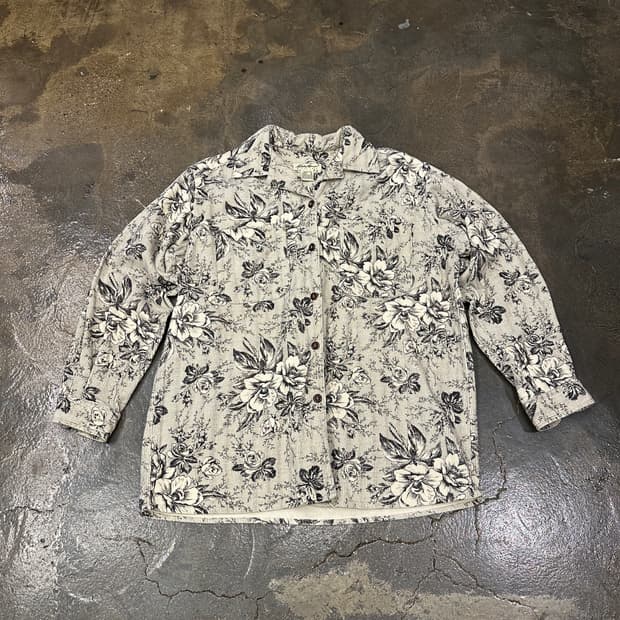 90s Eddie Bauer 에디 바우어 플로럴 셔츠 S