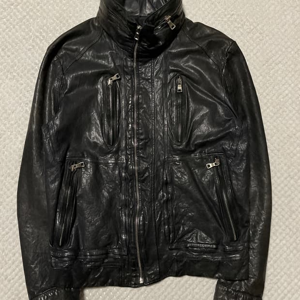 광희시장 웨스턴 무드 램스킨 양가죽 레더 자켓 다크 브라운