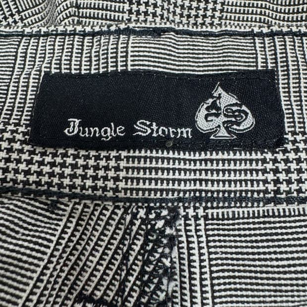 [신품급] 일본 정글스톰 하운드투쓰 체크 코튼 100% 팬츠 / 84 (