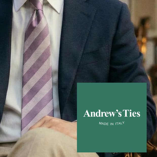 앤드류스타이 실크 스트라이프 넥타이 9.7cm A+등급 A19510
