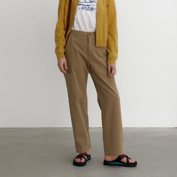 브렌다브렌든 brenda work pants khaki beige