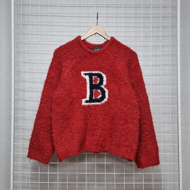 더바넷 알파벳 부클 니트 (레드)