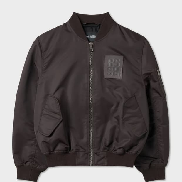 라프시몬스 로고 봄버 자켓 36