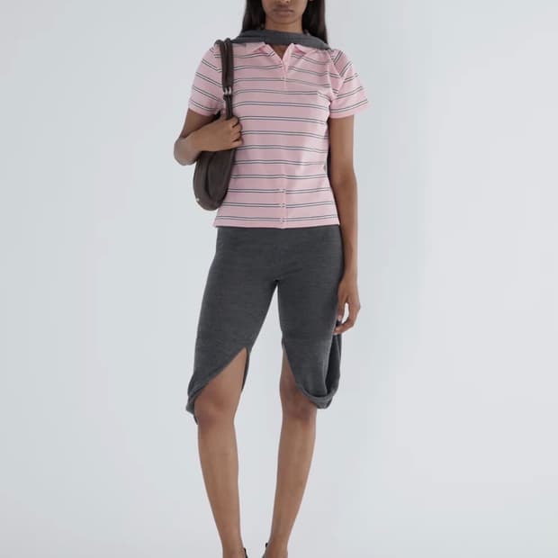 (XS,S,M) 팔로마울 Julieta 스트라이프 폴로/ 핑크