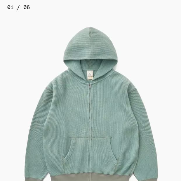 카키스 와플 후드집업 Dusty Teel