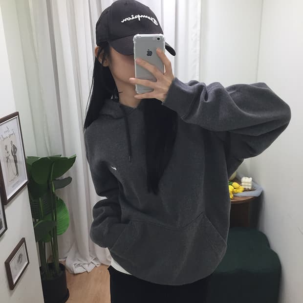 공용 나이키 기모 후드티 100