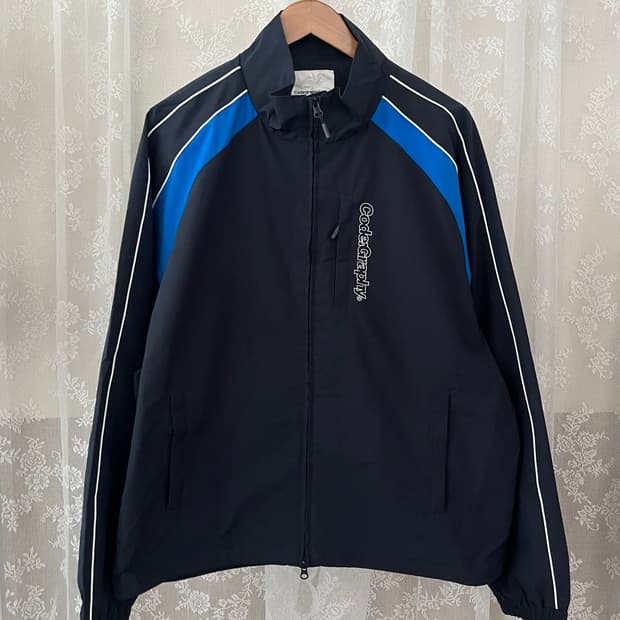 XL) 코드그라피  2-WAY 배색 테크 숏 자켓 네이비