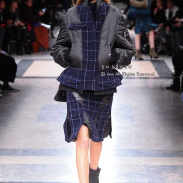 사카이 런웨이 울 모직 패딩 겨울 스커트