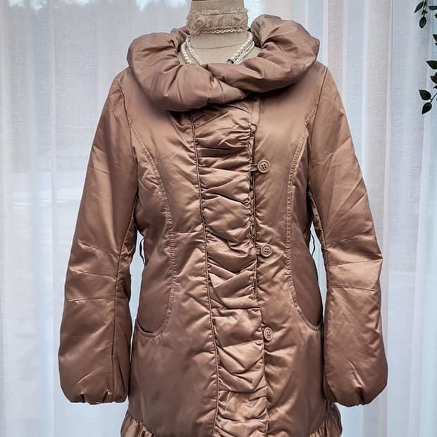 퍼프셔링 로즈핑크 패딩