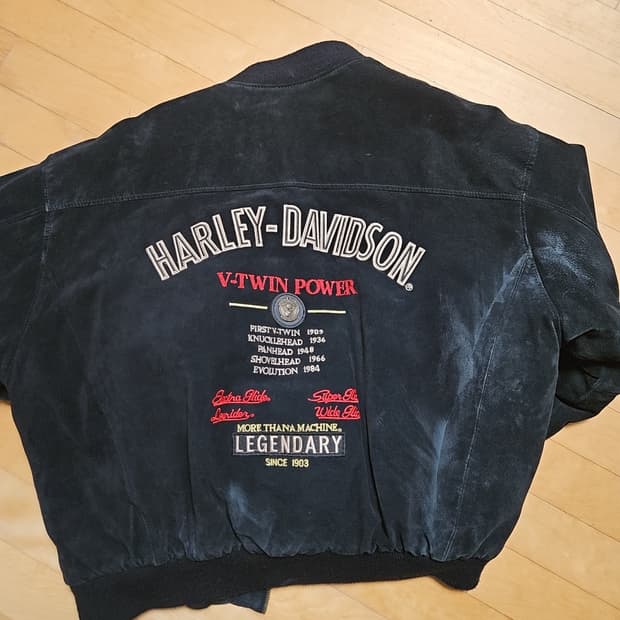 할리데이비슨 스웨이드 봄버자켓 xl