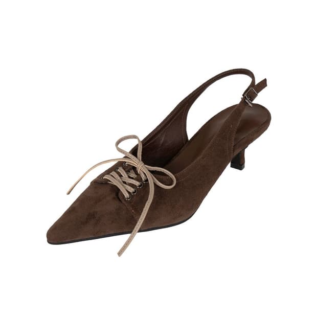 시너진 아일렛 슬링백 다크브라운