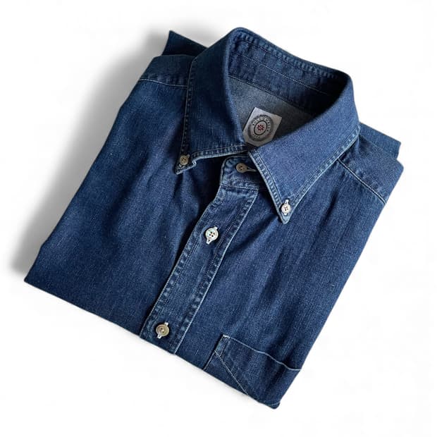 볼조넬라 버튼다운 칼라 데님 셔츠 40사이즈 팝니다.