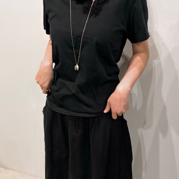 꼼데가르송 99ss 비대칭 프릴 넥 셔츠