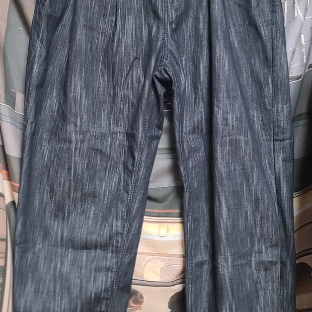 핀턱 와이드 데님 팬츠 