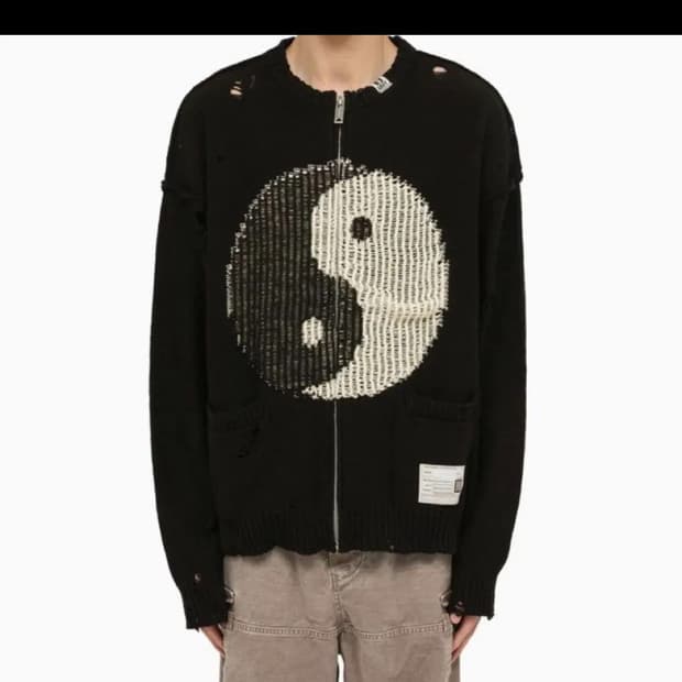 [46] 미하라 야스히로 음양 집업 니트 가디건