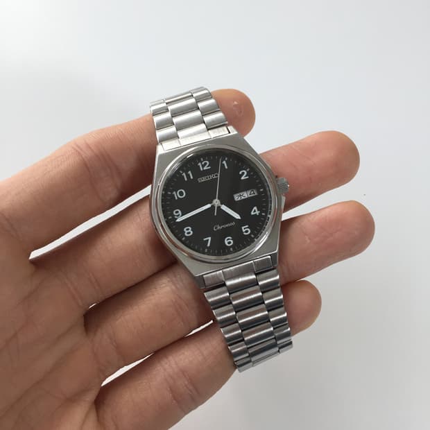 80s seiko chronos arabic index quatz