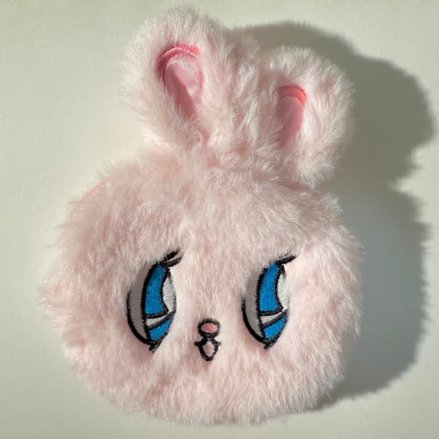 연분홍 핑크 토끼 캐릭터 인형 파우치 키링